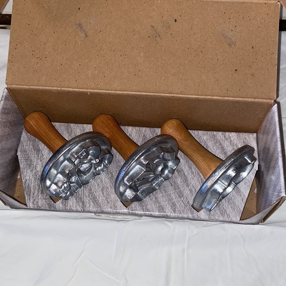 New Nordic Ware Holiday Christmas Cookie Stamp,  3 Piece Set - Picture 7 of 10